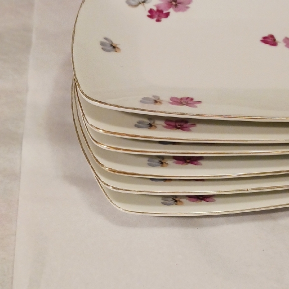 Elegant Floral Serving Platter Set